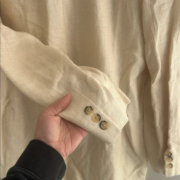 💛Cream linen blazer - Picture 4 of 6
